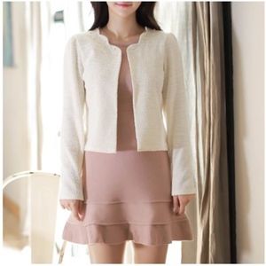 Scallop Collar Pearl Cardigan